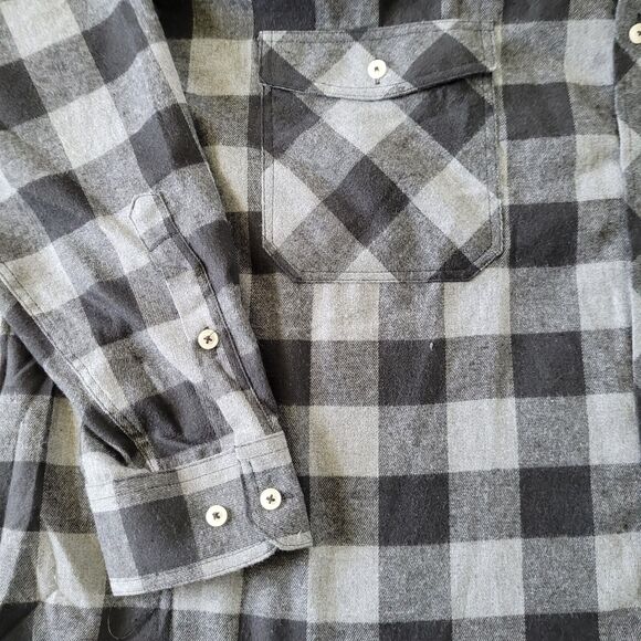 Design In Italy Shirt Mens 4XL Blue Flannel Plaid Luxury Collared Button Down - Picture 3 of 11